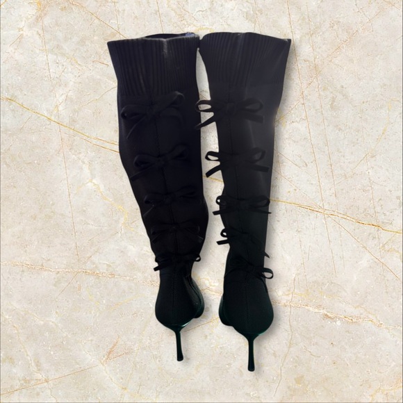 Torrid Bow Back Stiletto Knee Boot (WW - size 9,5 EXTRA WIDE WIDTH) - NWOB - Picture 4 of 10